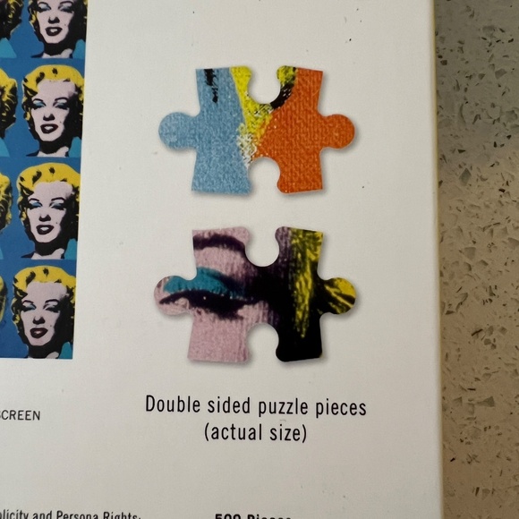 Andy Warhol Marilyn Monroe Double Sided 500 Piece Jigsaw Puzzle Bag is sealed - Picture 5 of 9